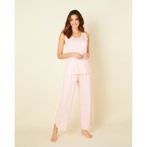 Cosabella Pink Striped Pima Cotton Pajama Tank and Pant Set Maternity XS New
